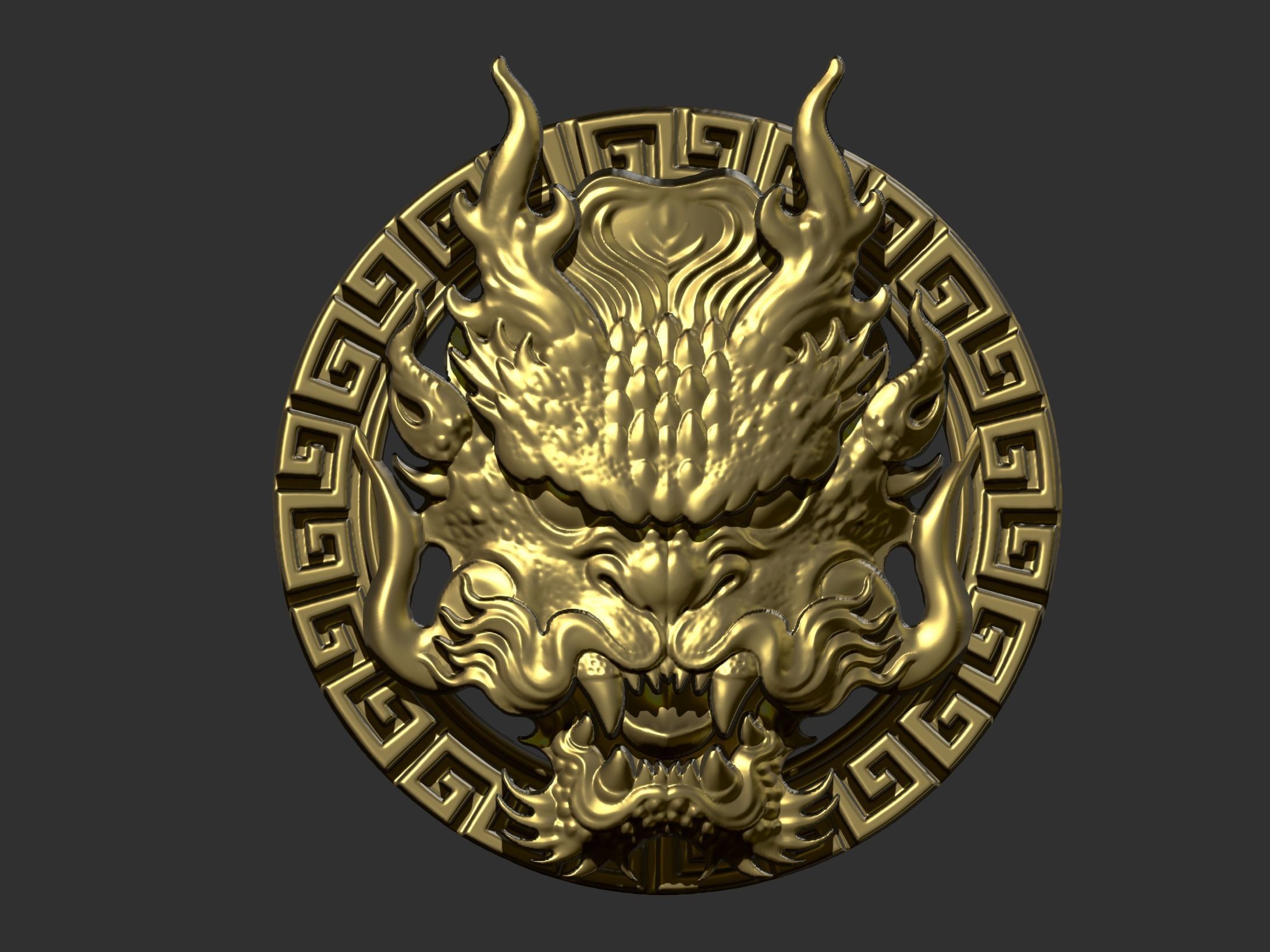 dragon head 3D print model_1