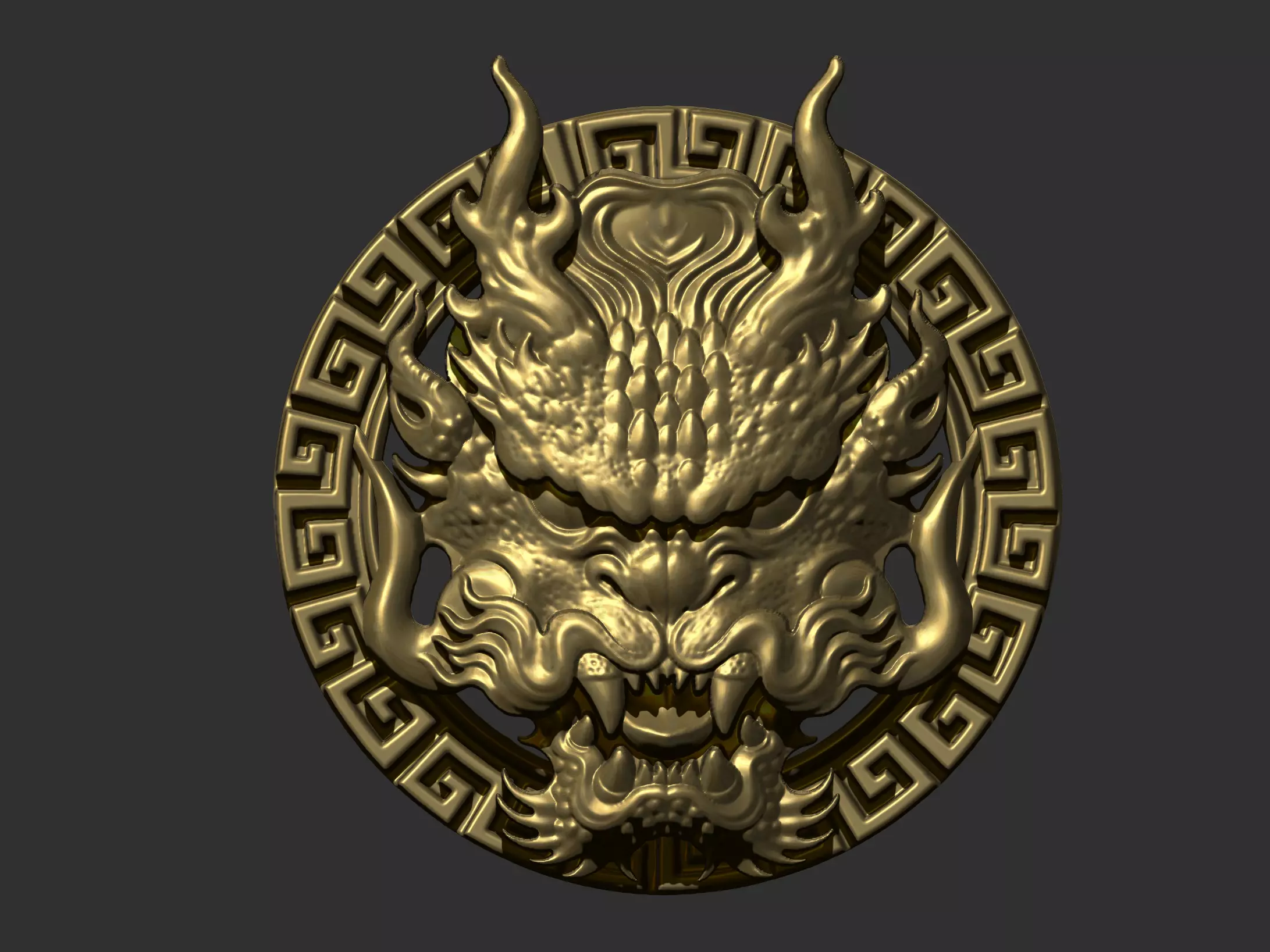 dragon head 3D print model_0