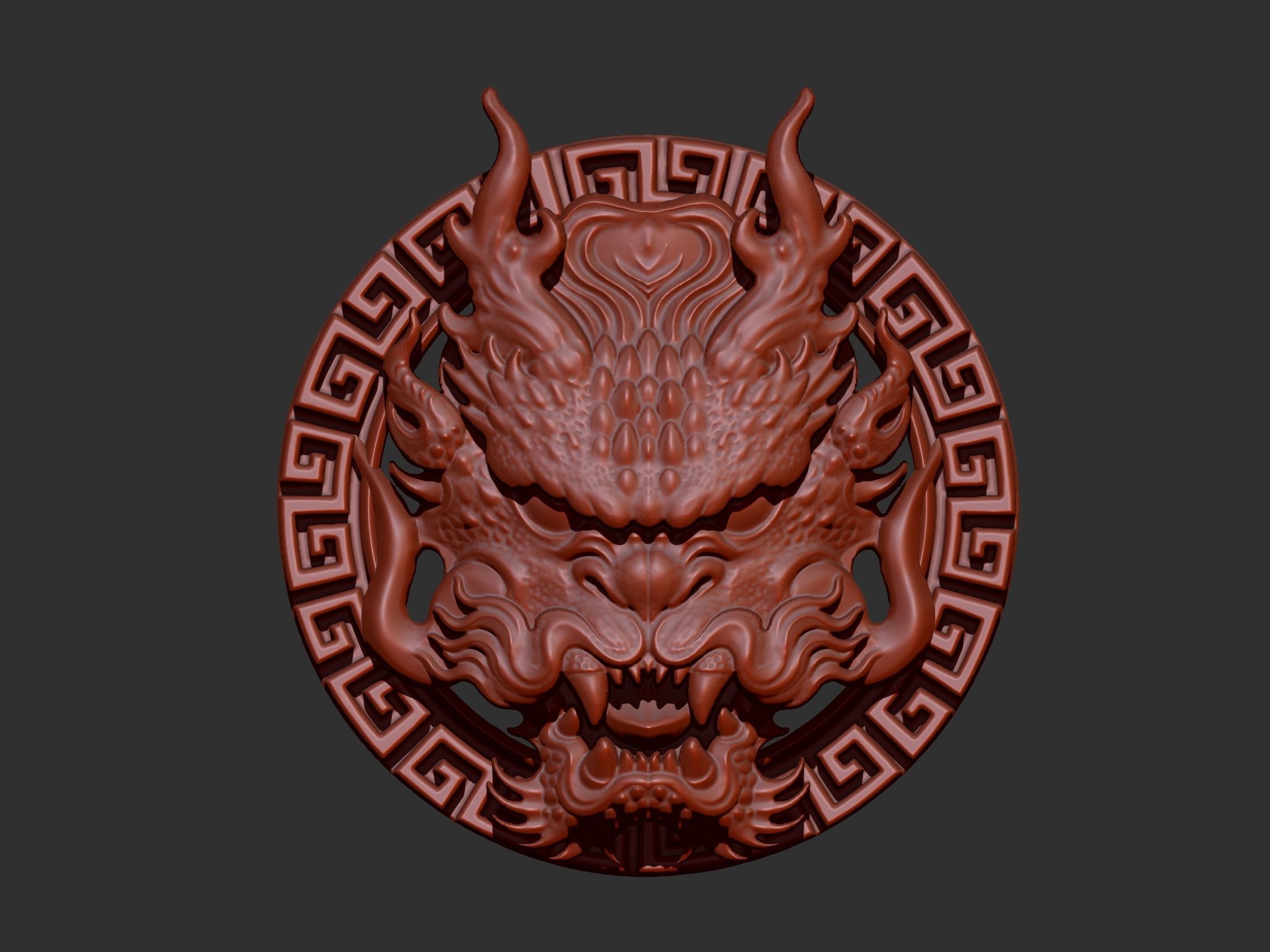 dragon head 3D print model_5