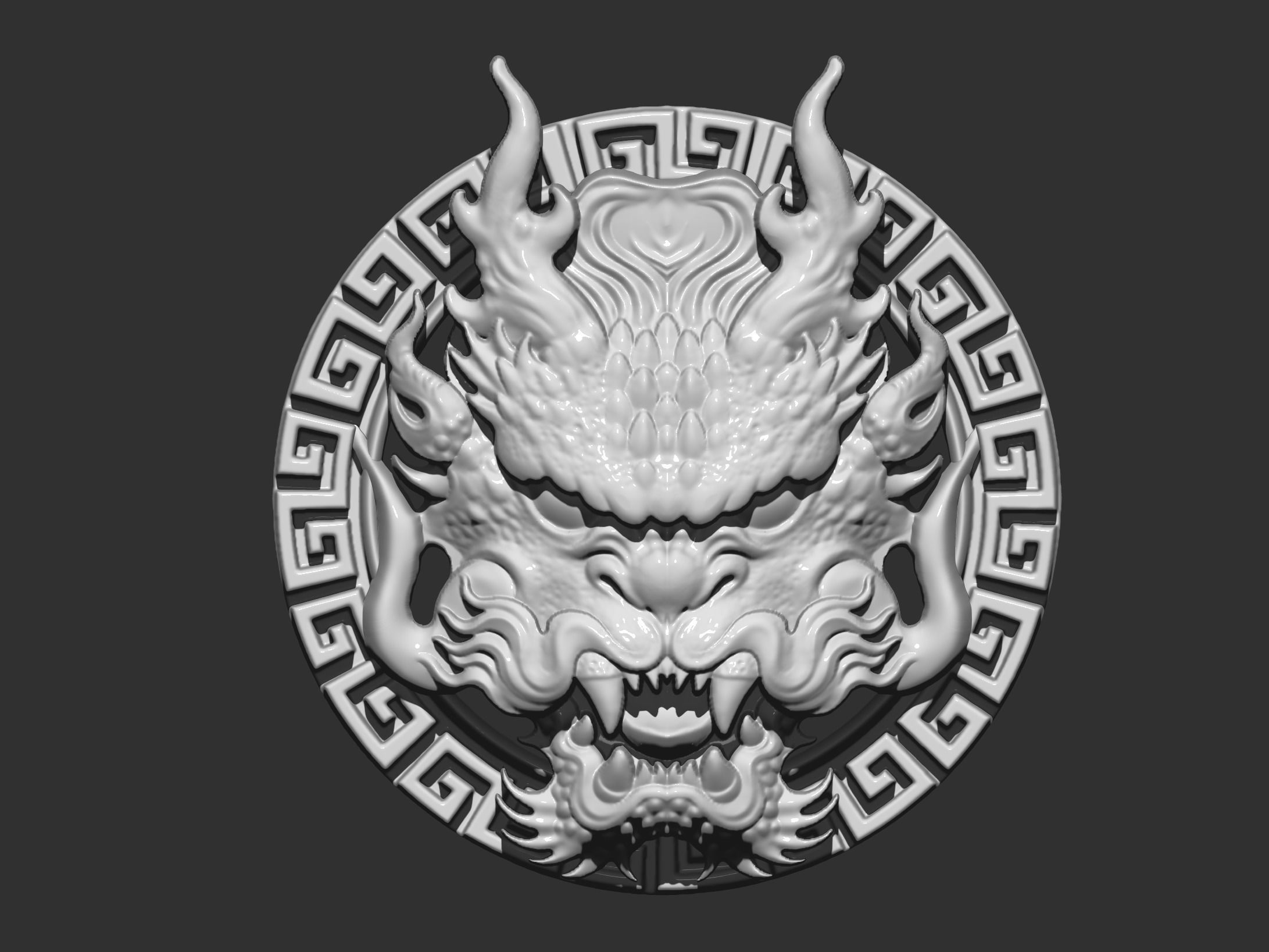 dragon head 3D print model_3