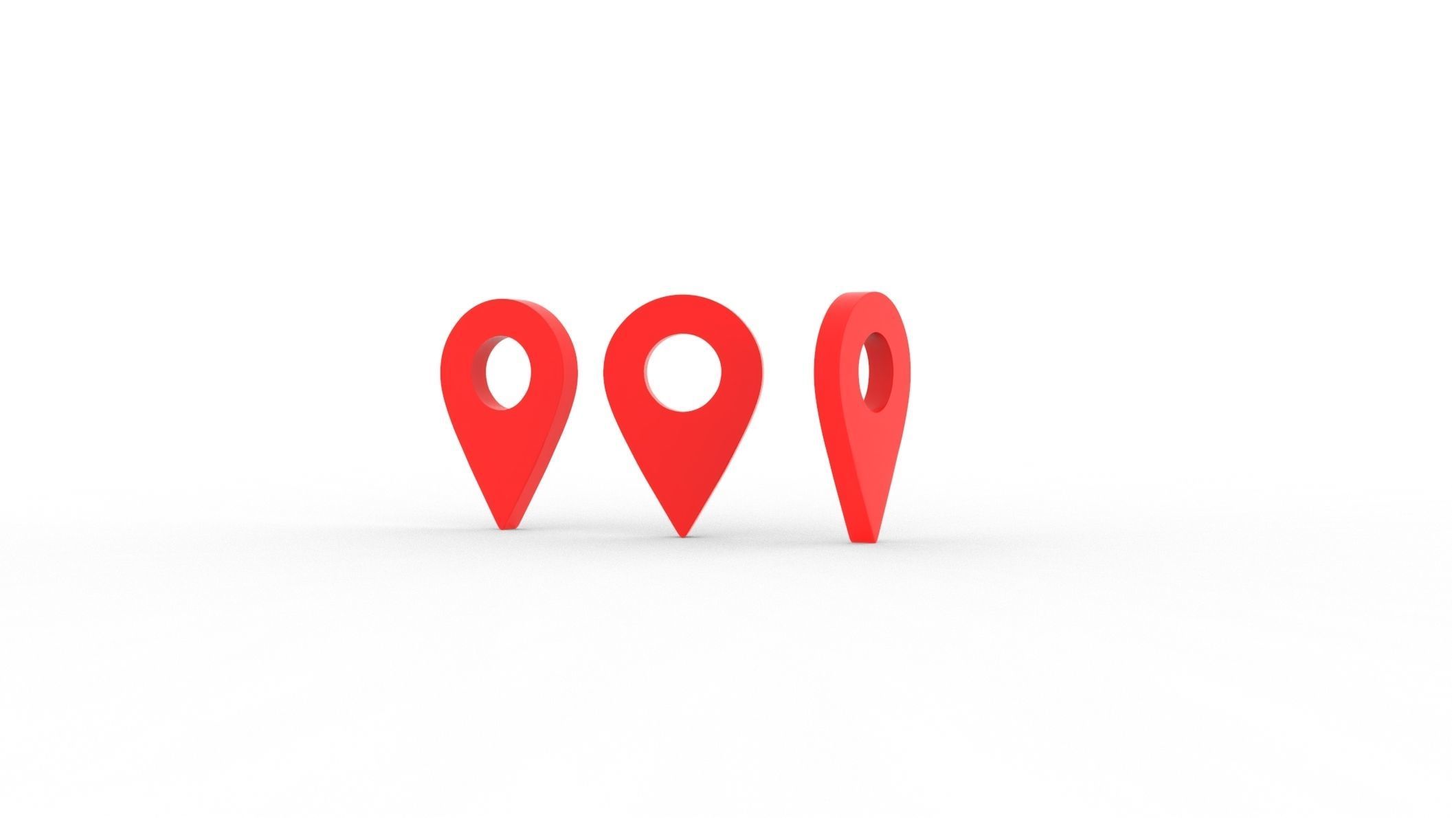 Map Pointer Basic Low-poly 3D model_2