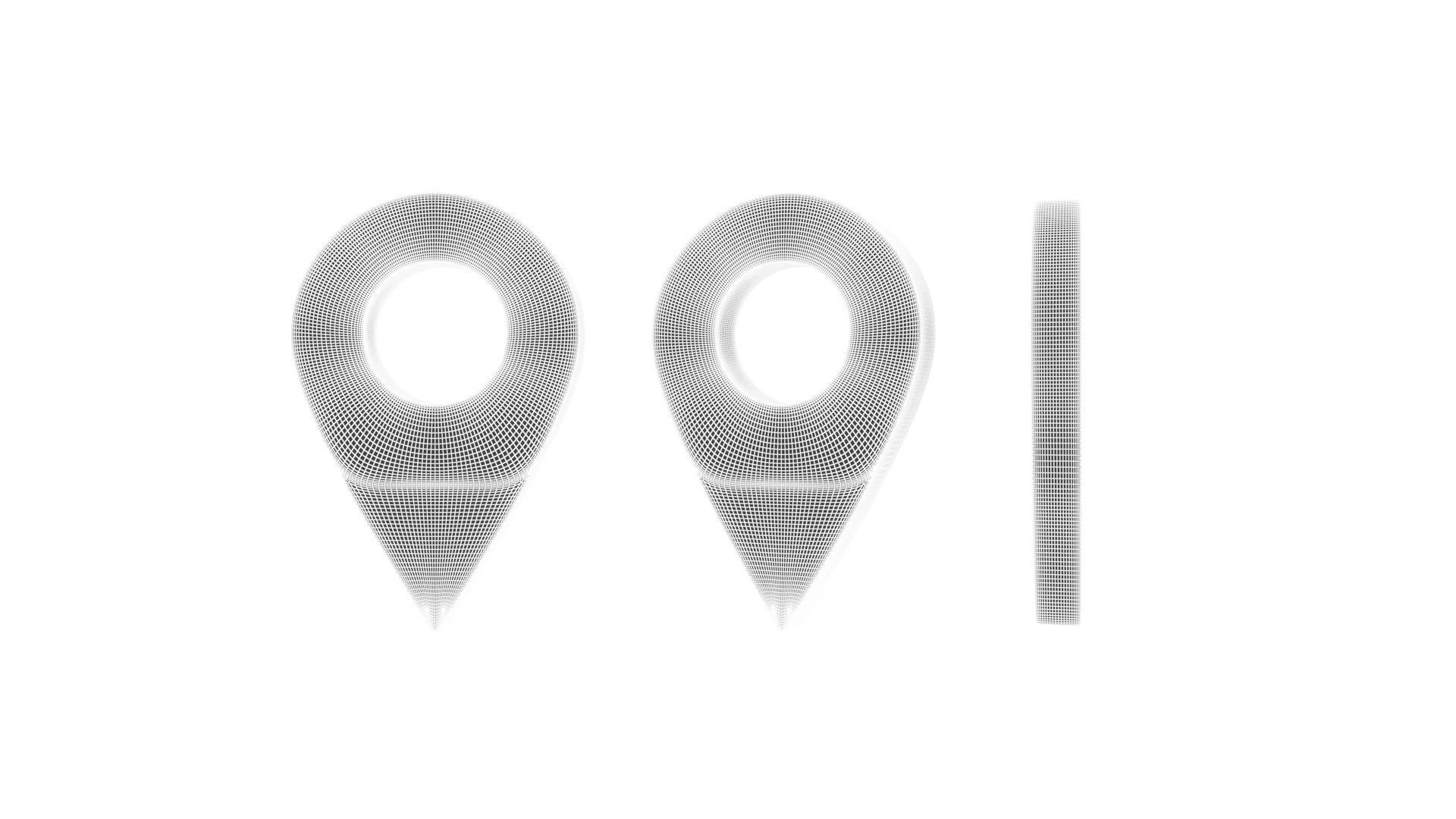 Map Pointer Basic Low-poly 3D model_4