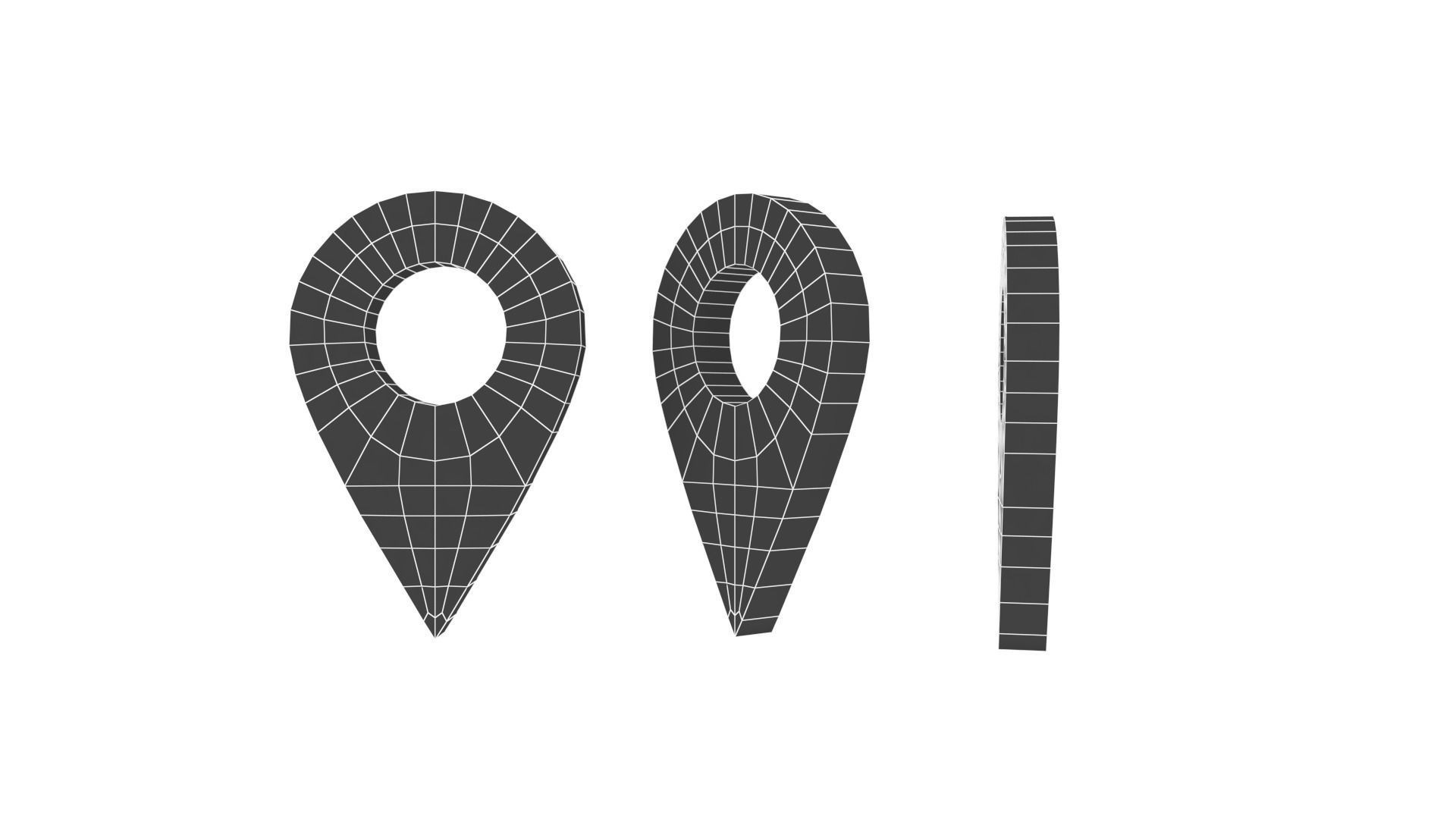 Map Pointer Basic Low-poly 3D model_3