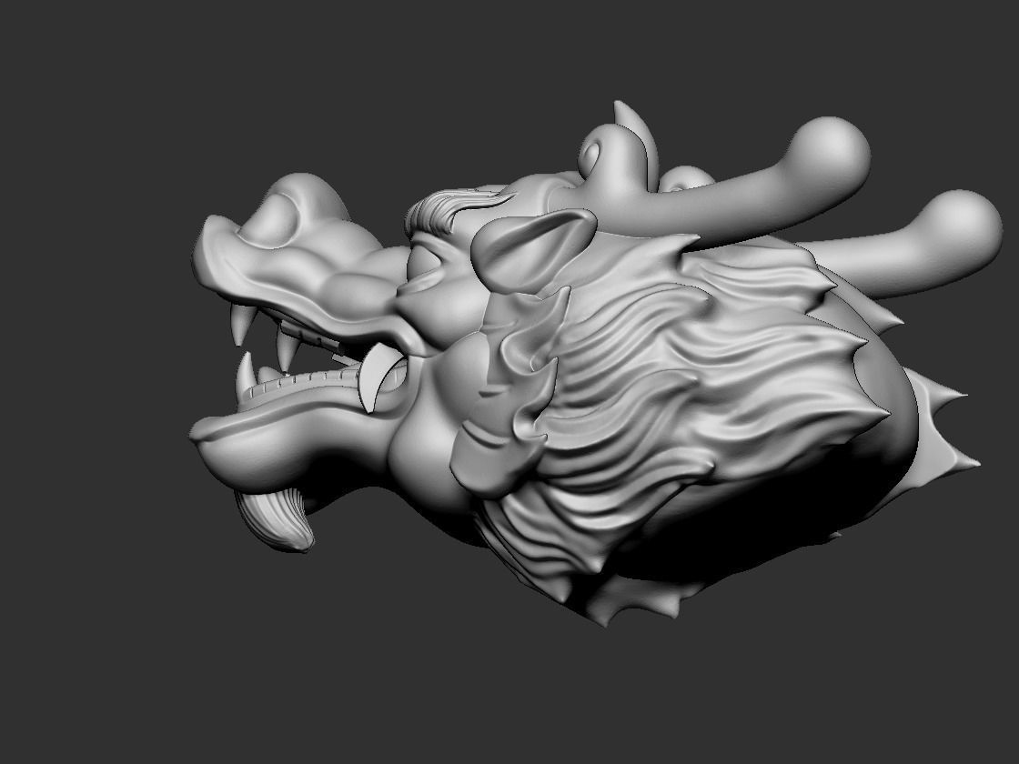 dragon head 3D print model_7