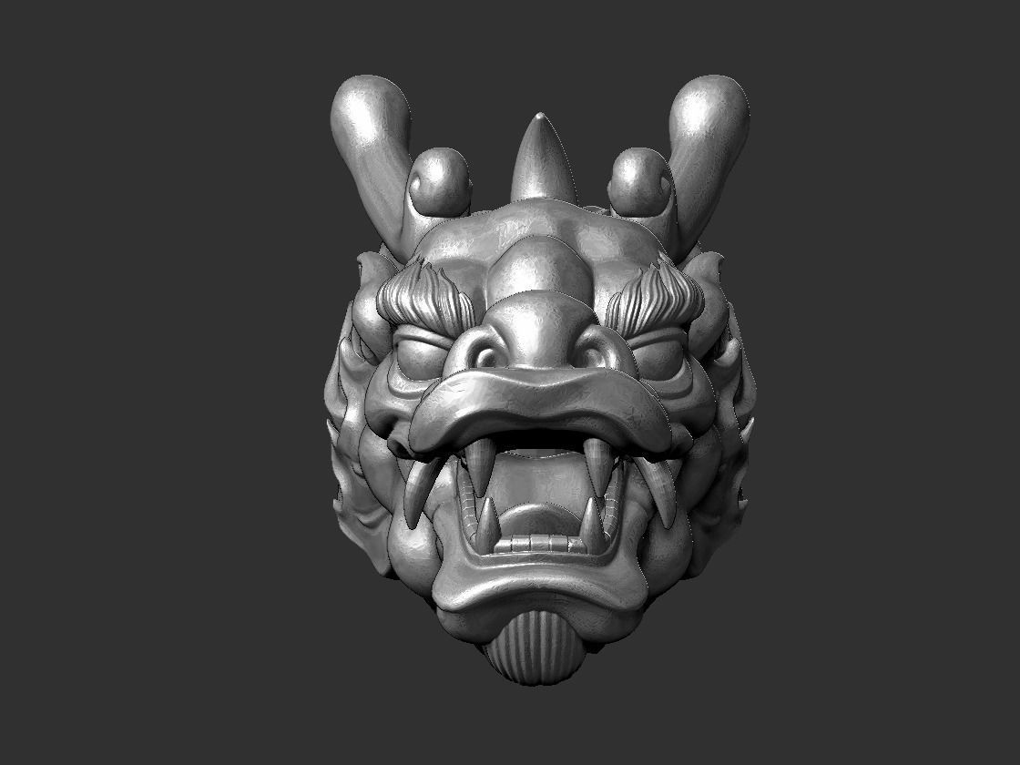 dragon head 3D print model_3
