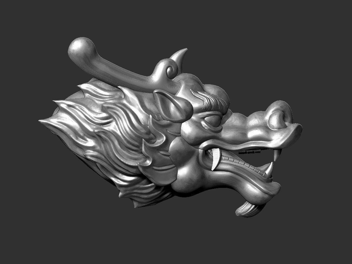 dragon head 3D print model_2