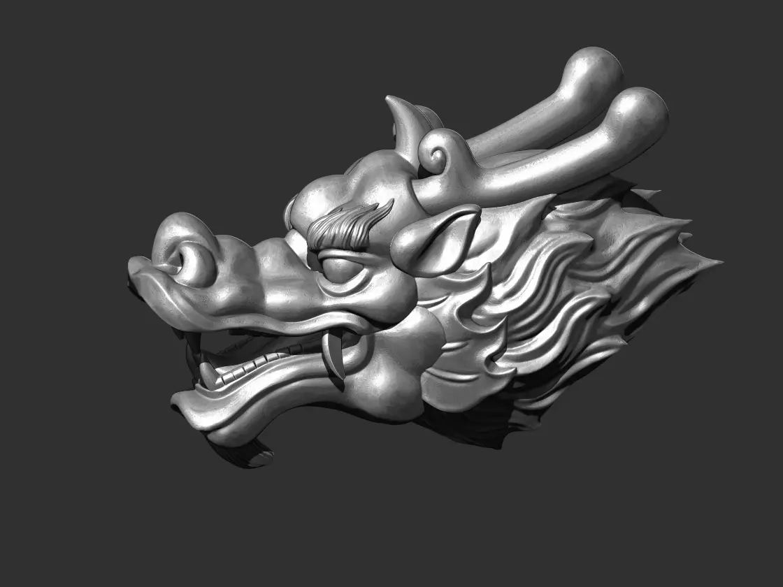 dragon head 3D print model_0