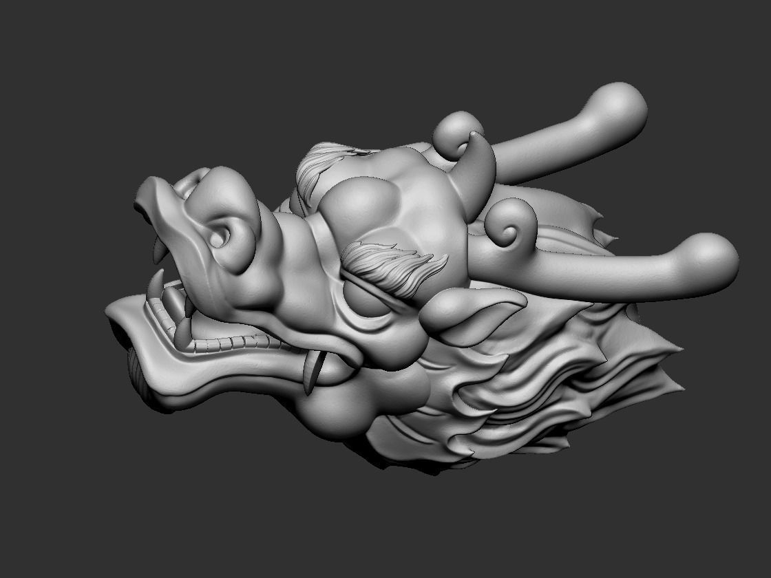 dragon head 3D print model_6