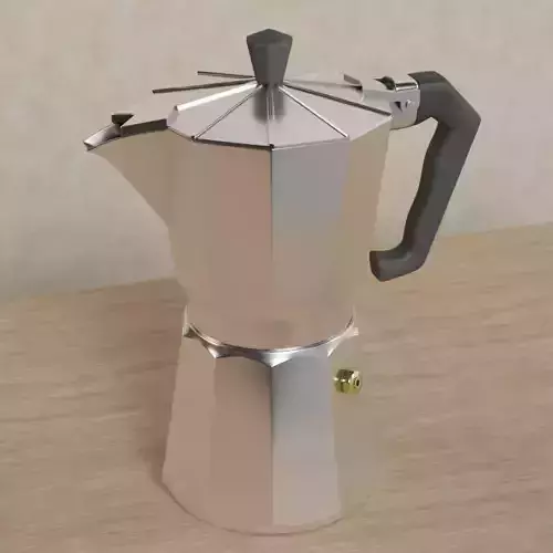 Moka Pot Highpoly 3D Model 3D model