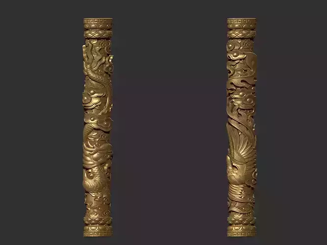 Dragon and Phoenix Pillars