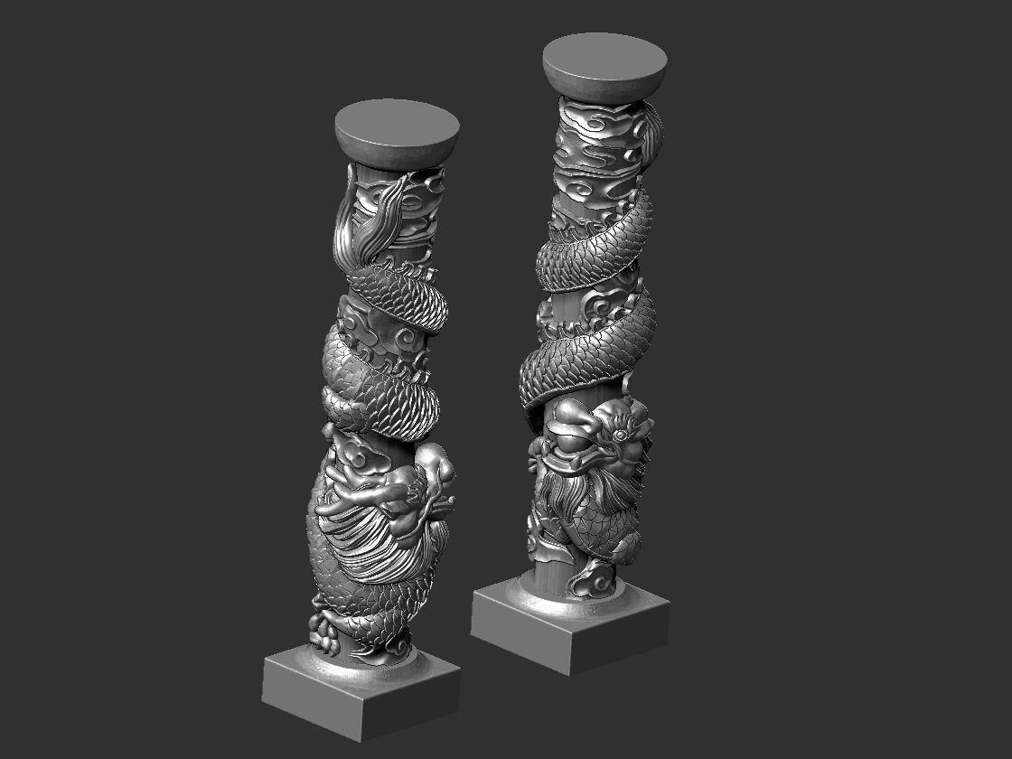 Dragon Pillars 3D print model_6