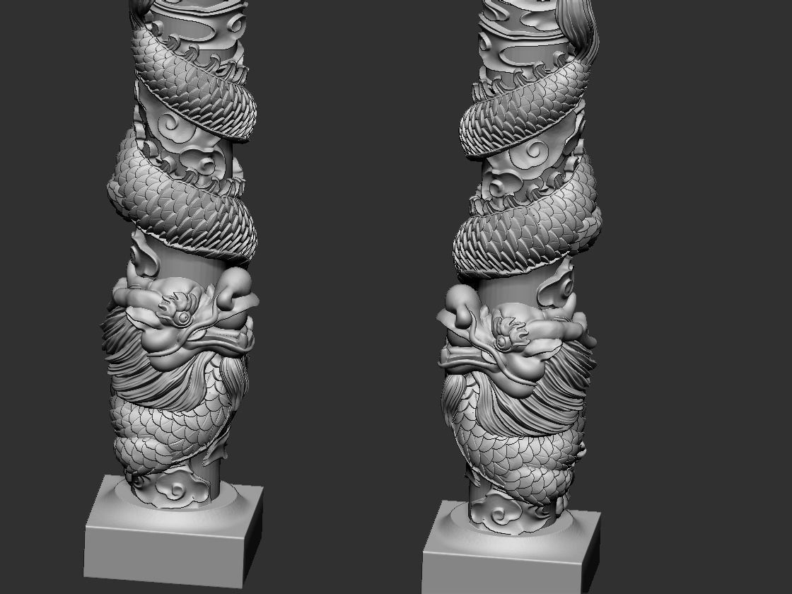 Dragon Pillars 3D print model_8
