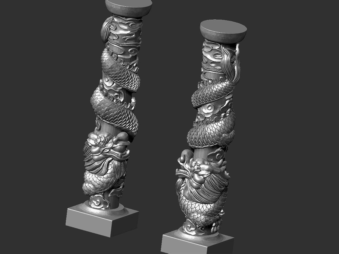 Dragon Pillars 3D print model_5