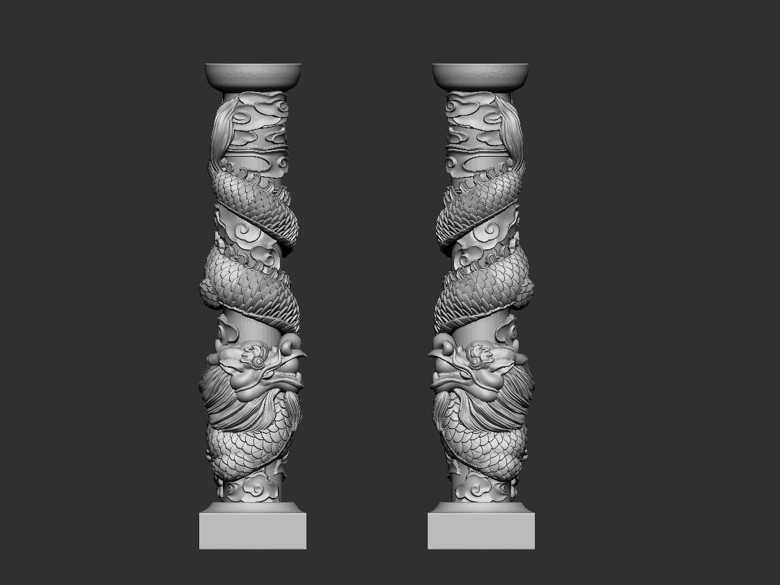 Dragon Pillars 3D print model_7