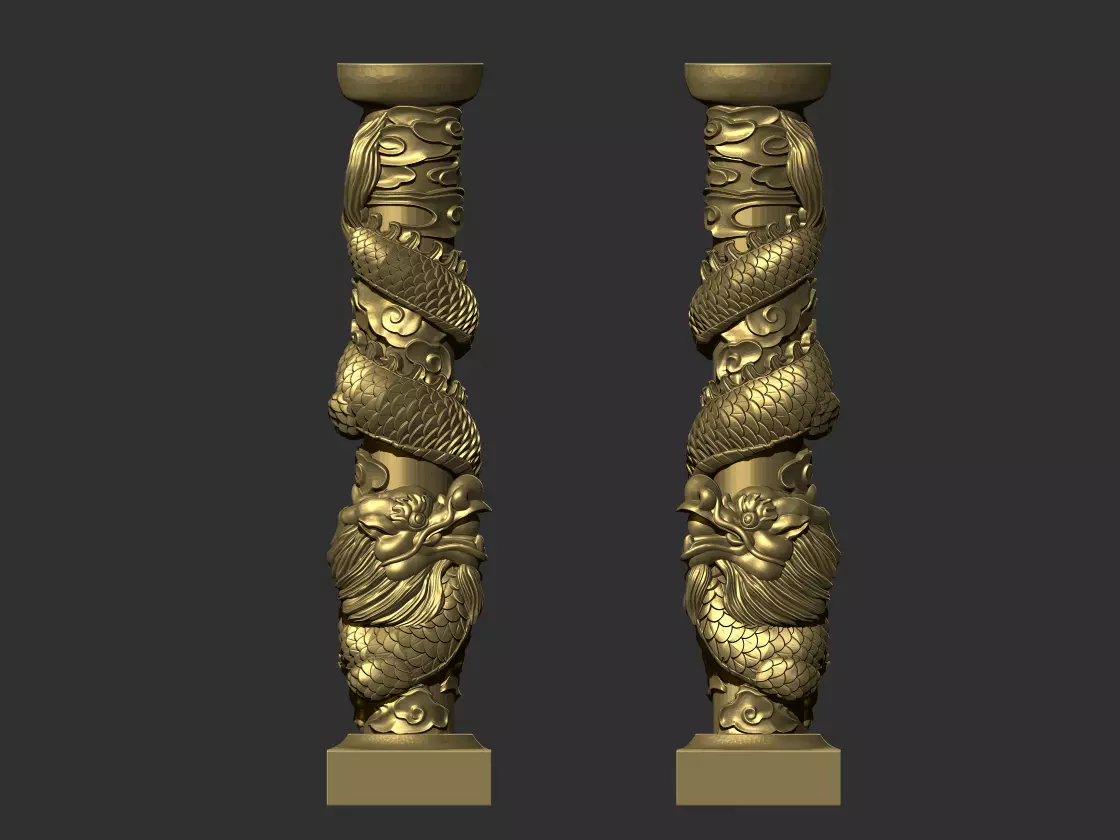Dragon Pillars 3D print model_0