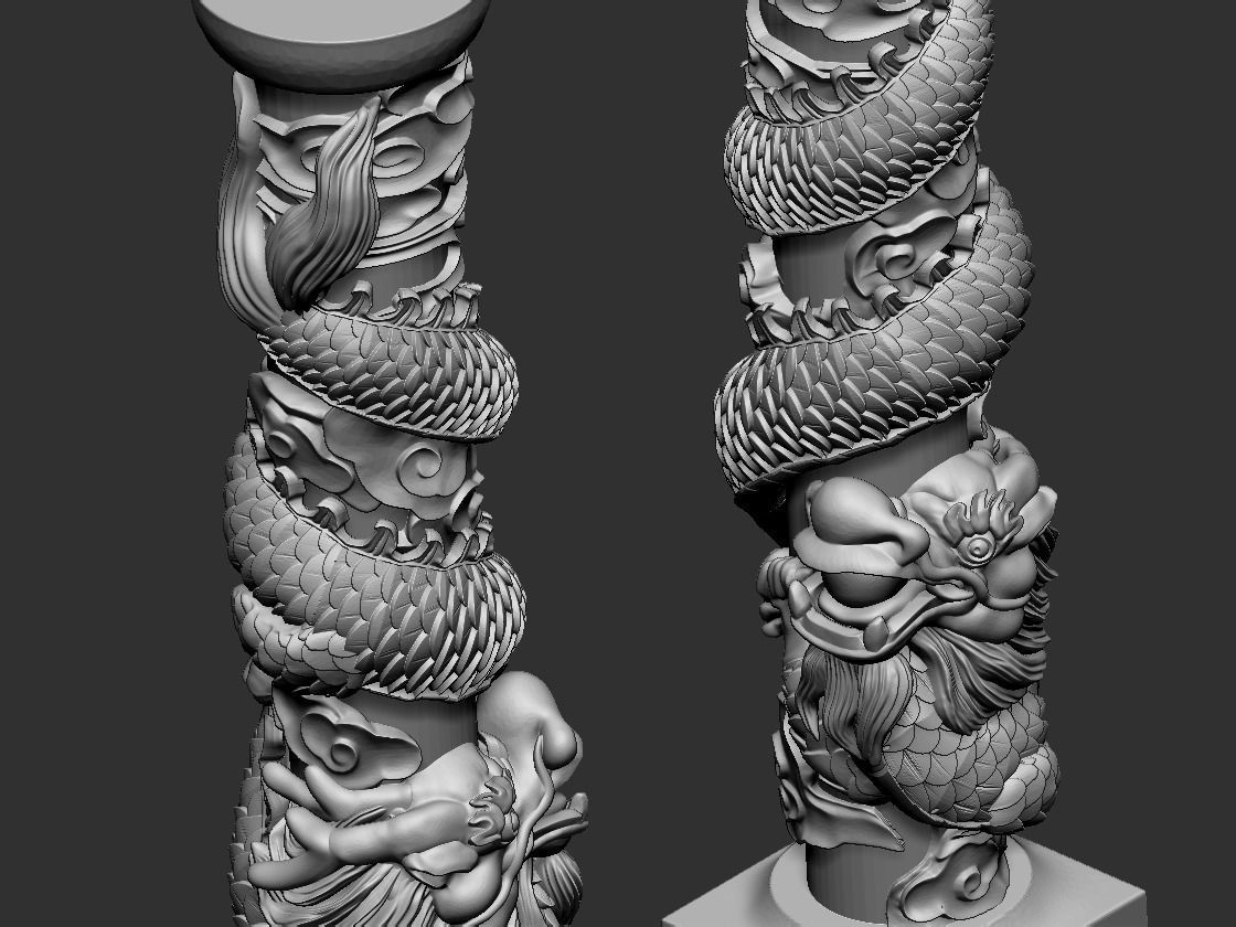 Dragon Pillars 3D print model_9