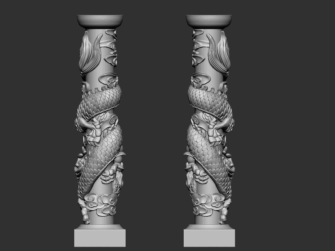 Dragon Pillars 3D print model_10