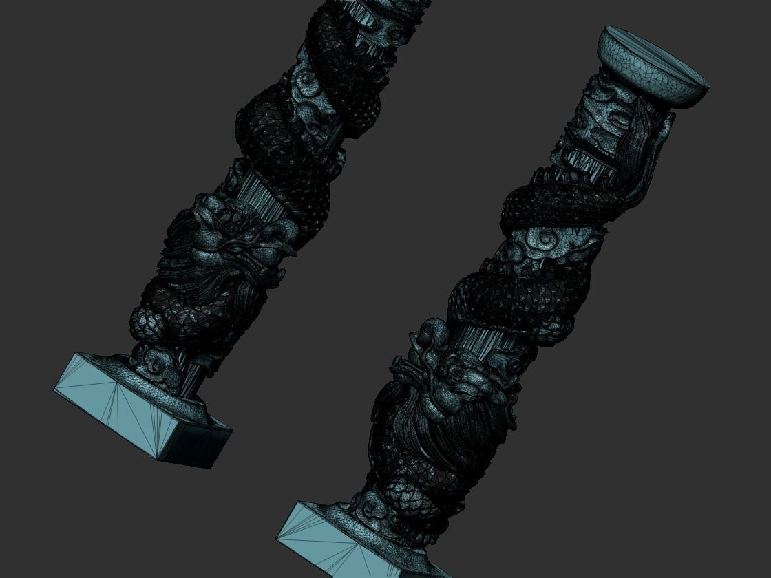 Dragon Pillars 3D print model_13