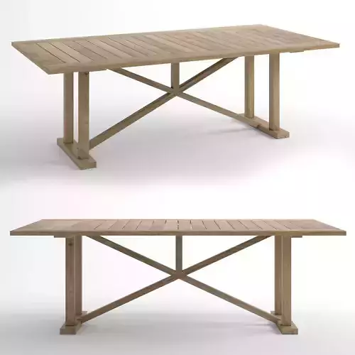 Rectangular table By JANUS et Cie 3D model