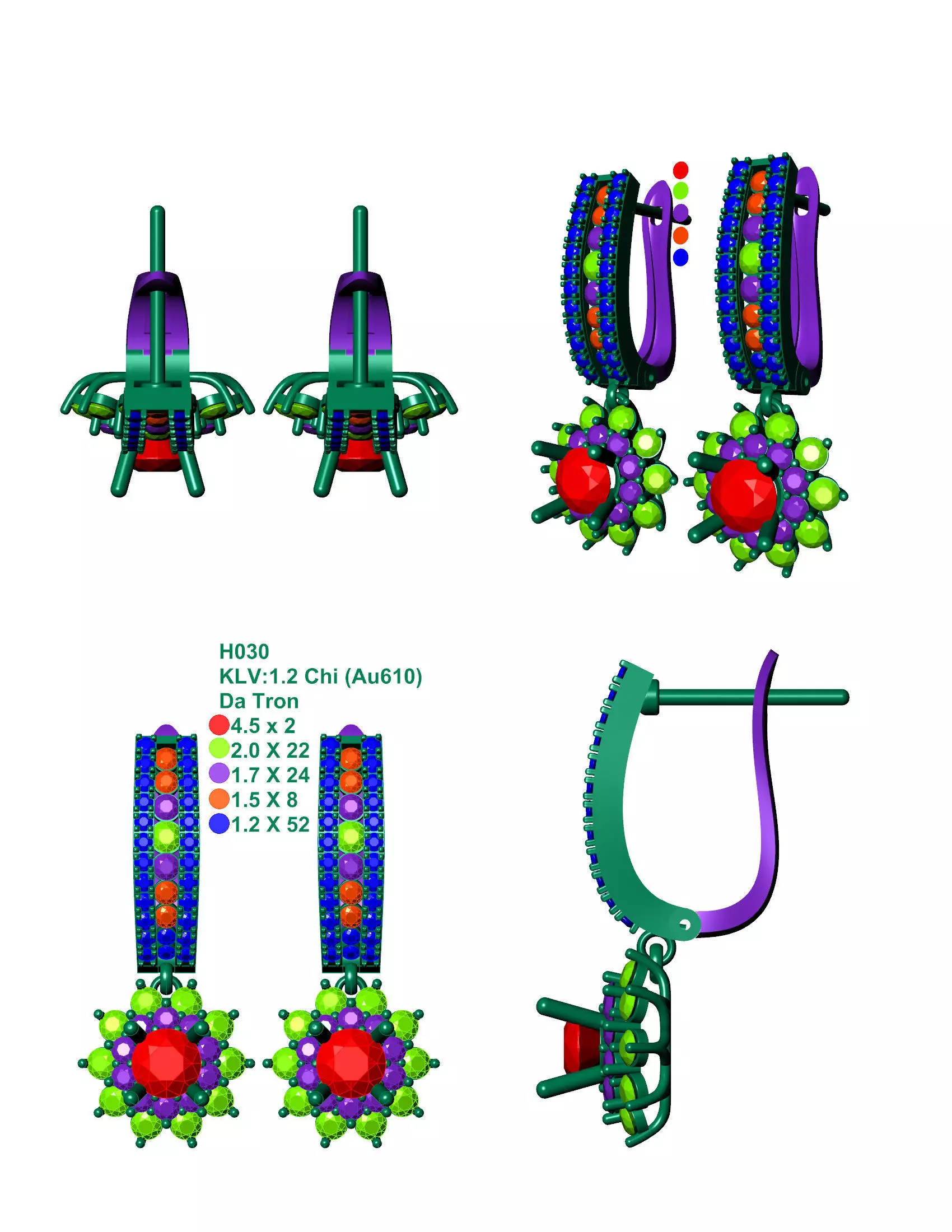 earrings Free 3D print model