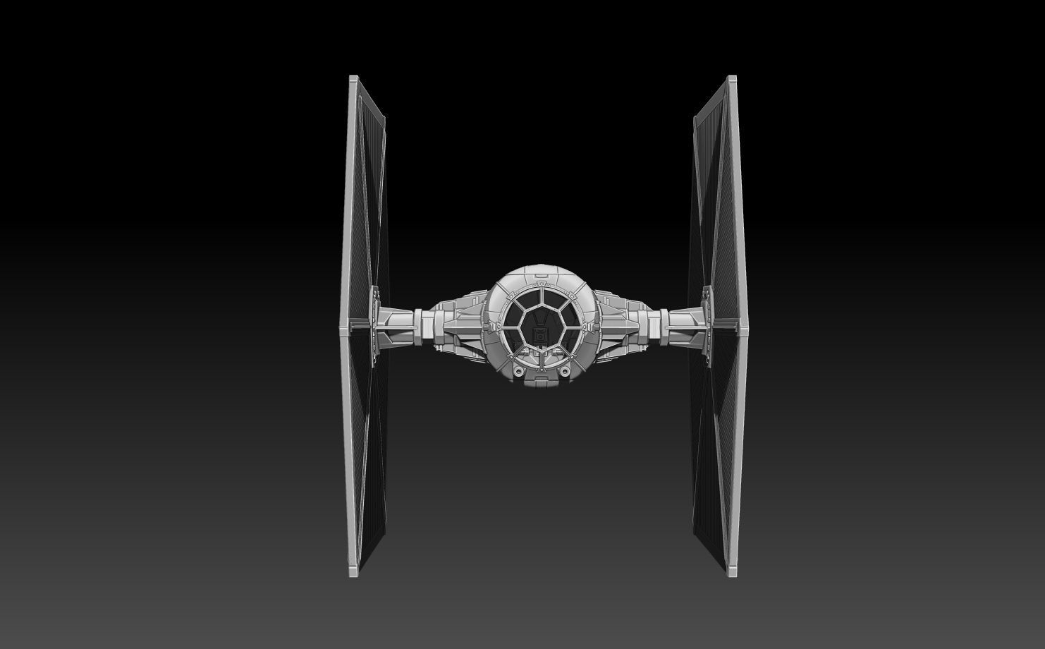 Black Series Scale Tie Fighter 3D print model_5