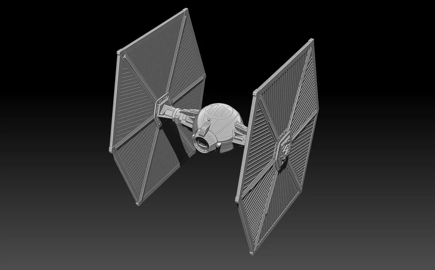 Black Series Scale Tie Fighter 3D print model_0