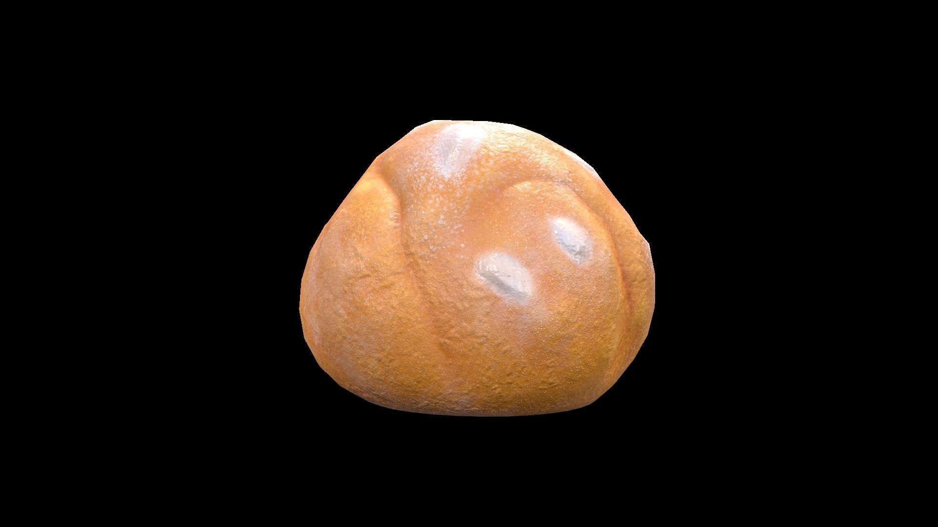 CreamPuff loaf of bread Low-poly 3D model_3