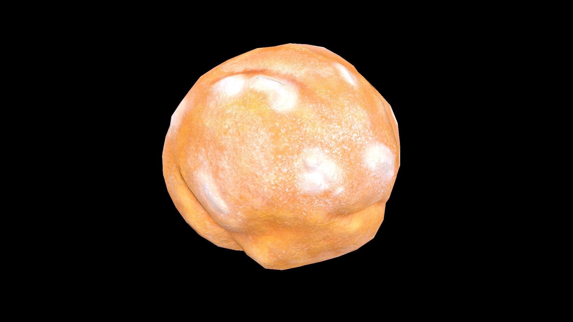 CreamPuff loaf of bread Low-poly 3D model_5