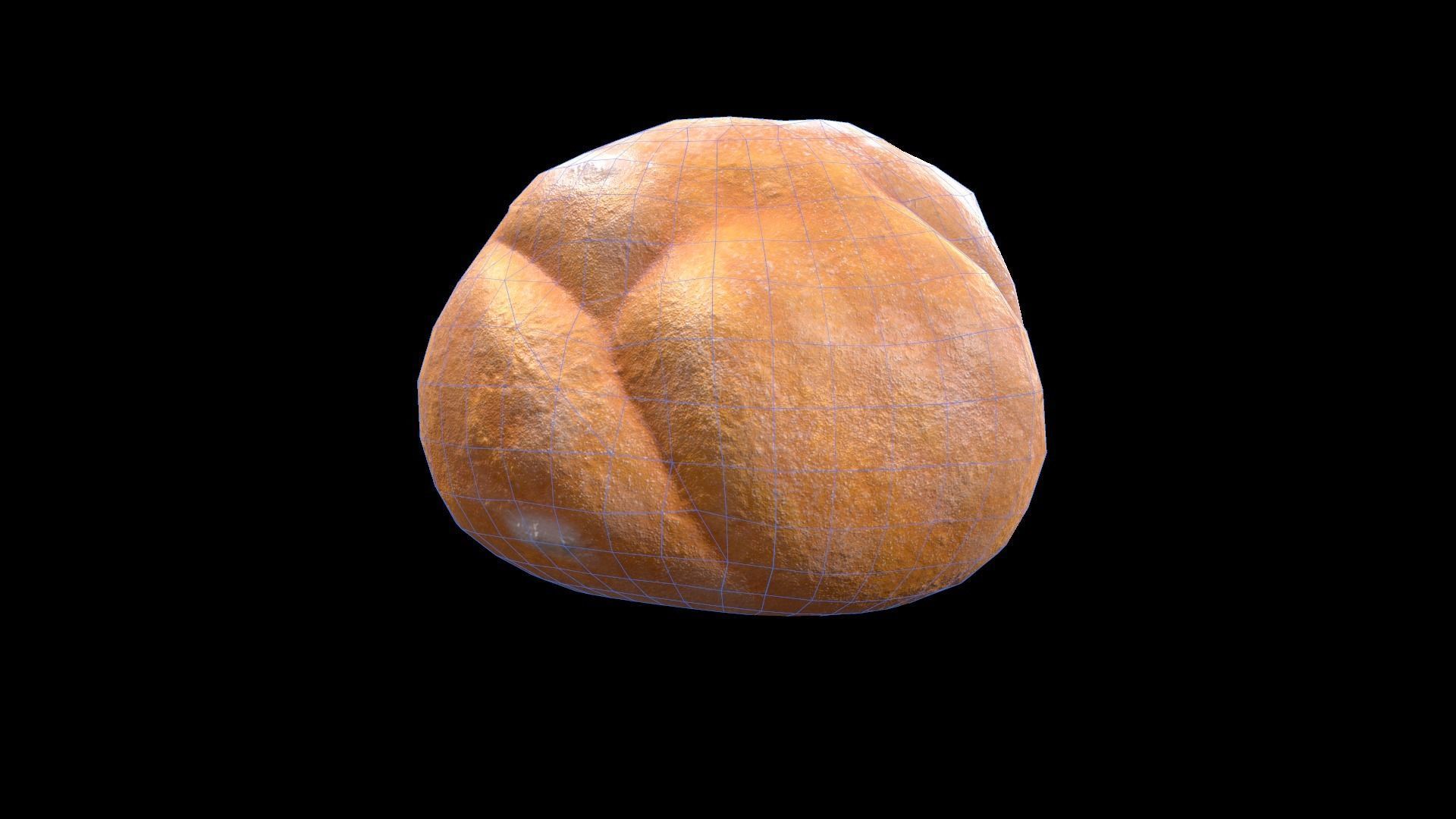 CreamPuff loaf of bread Low-poly 3D model_8