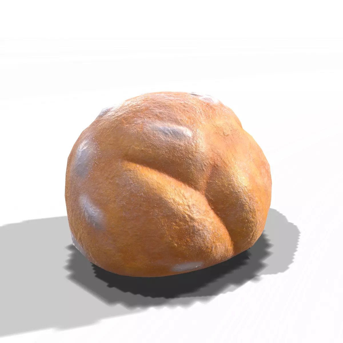 CreamPuff loaf of bread Low-poly 3D model_0