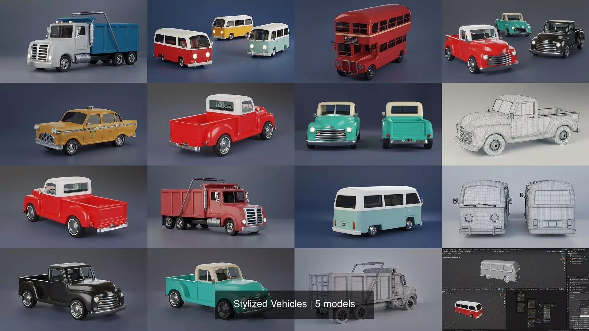 Stylized Vehicles 3D Model Collection_1