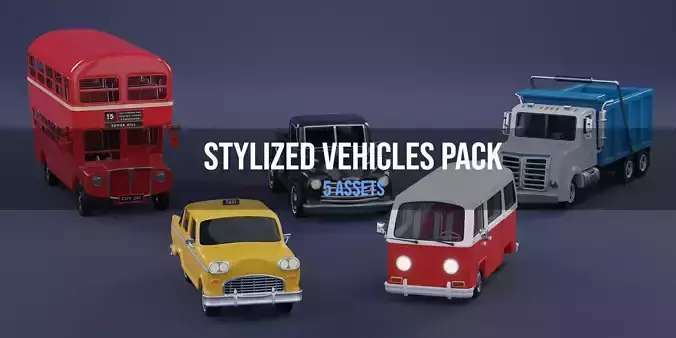 Stylized Vehicles 3D Model Collection