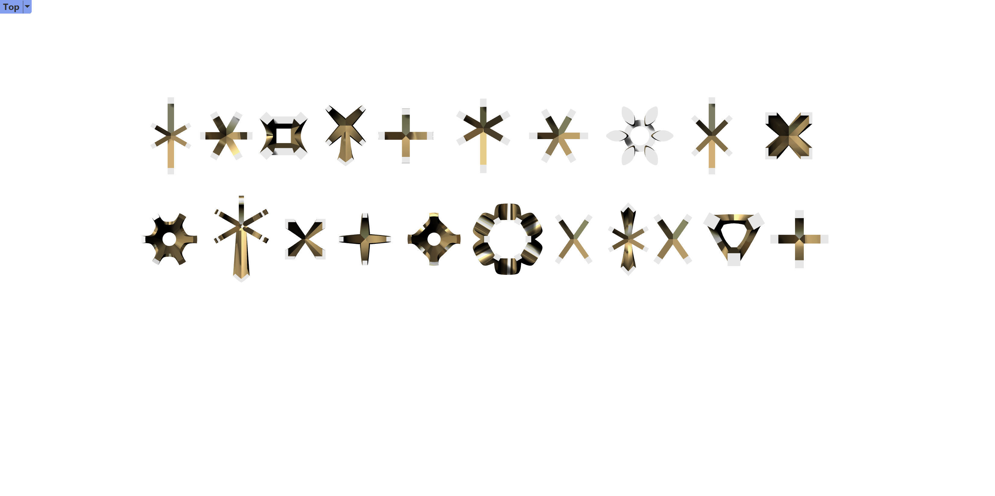 Heads of various shapes findings 3d model 3D print model_3