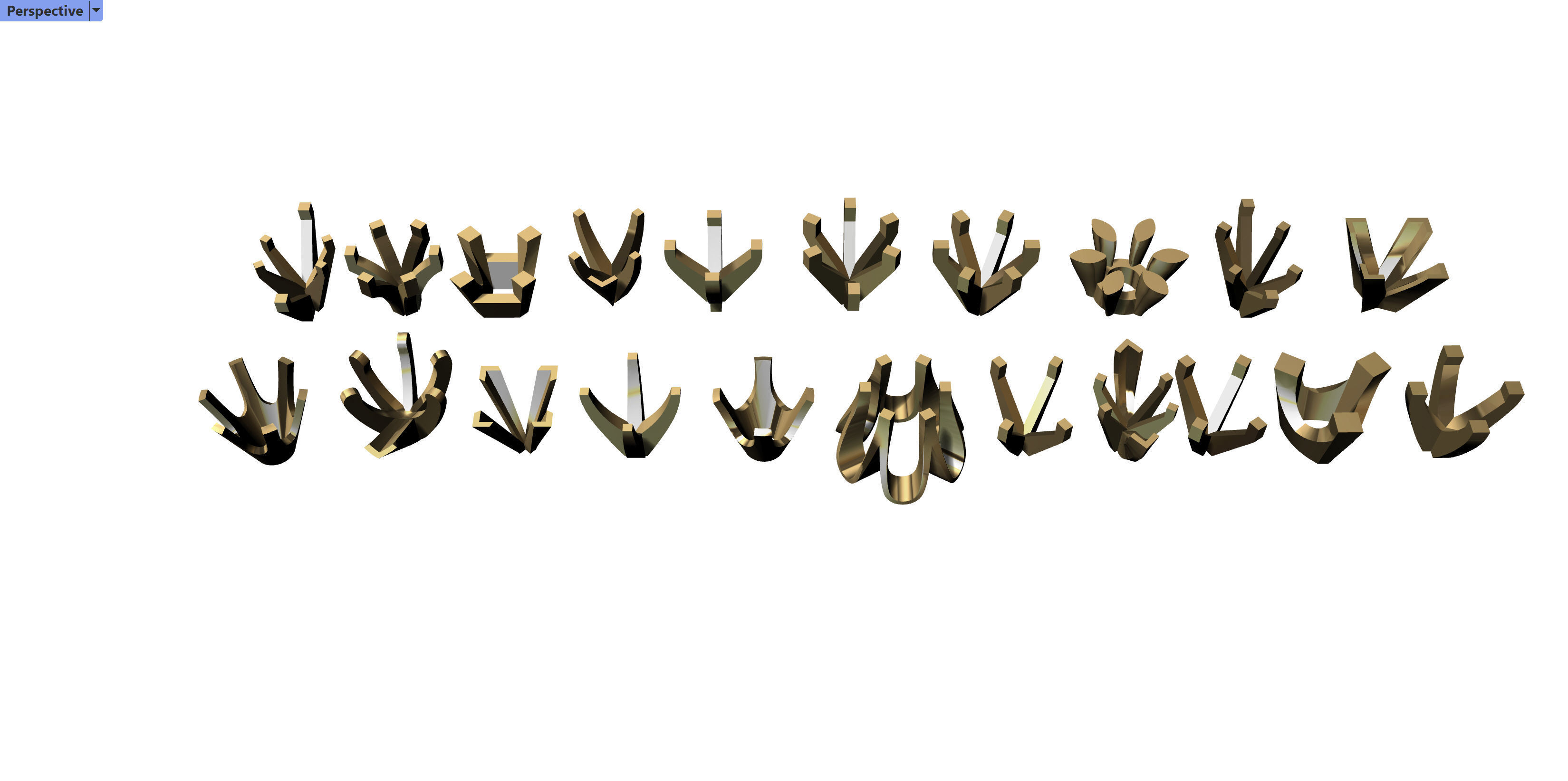 Heads of various shapes findings 3d model 3D print model_1