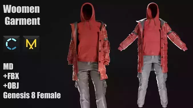 Women garment 3D model