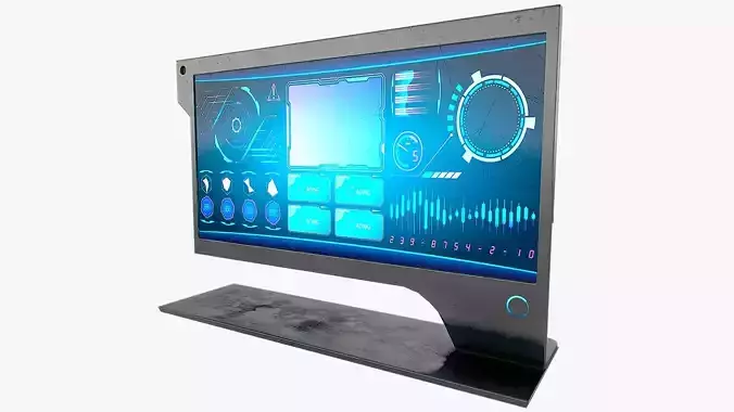 Sci-fi Monitor12 Low-poly 3D model