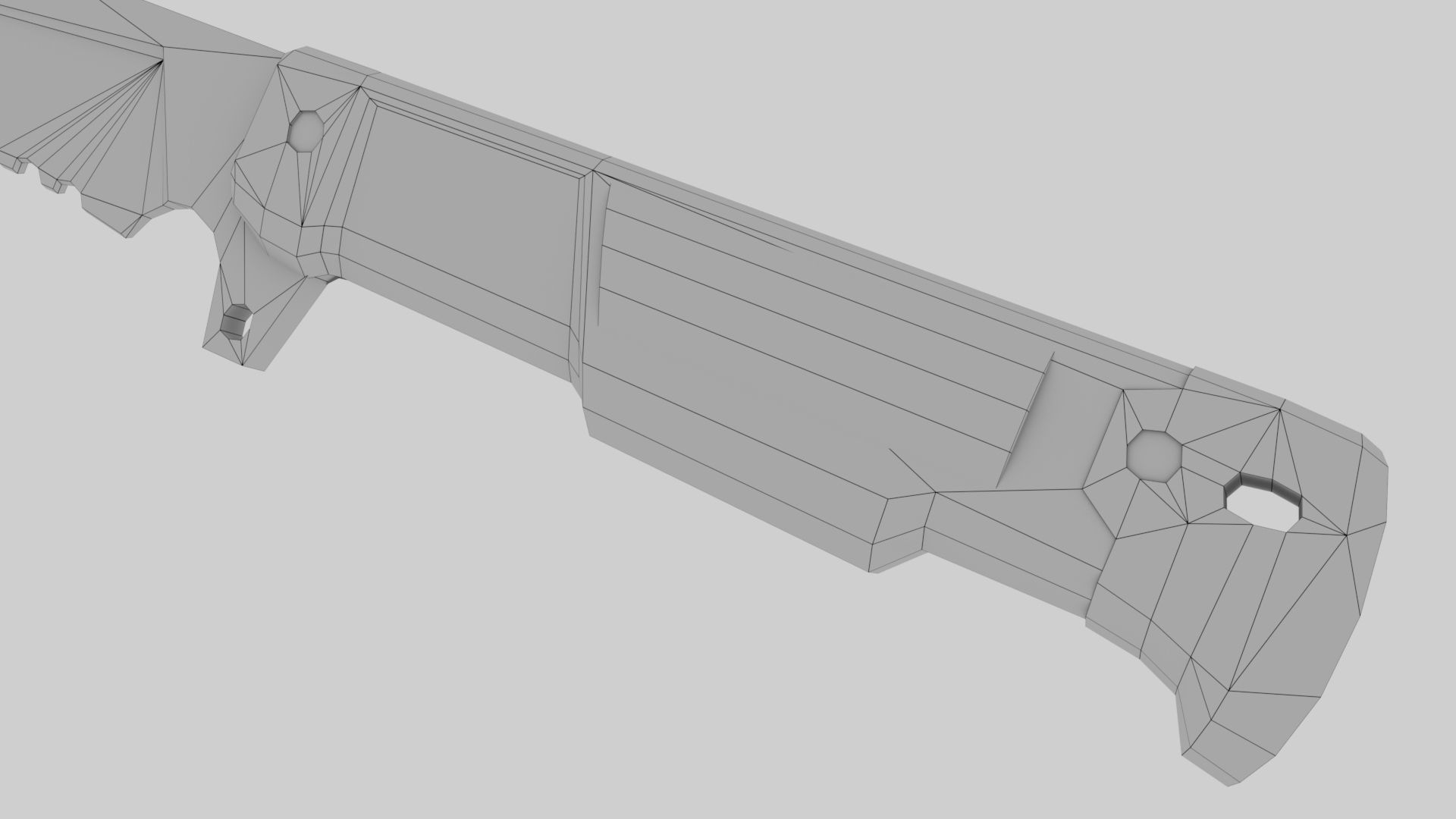 Kukri Knife Low Poly PBR Low-poly 3D model_17