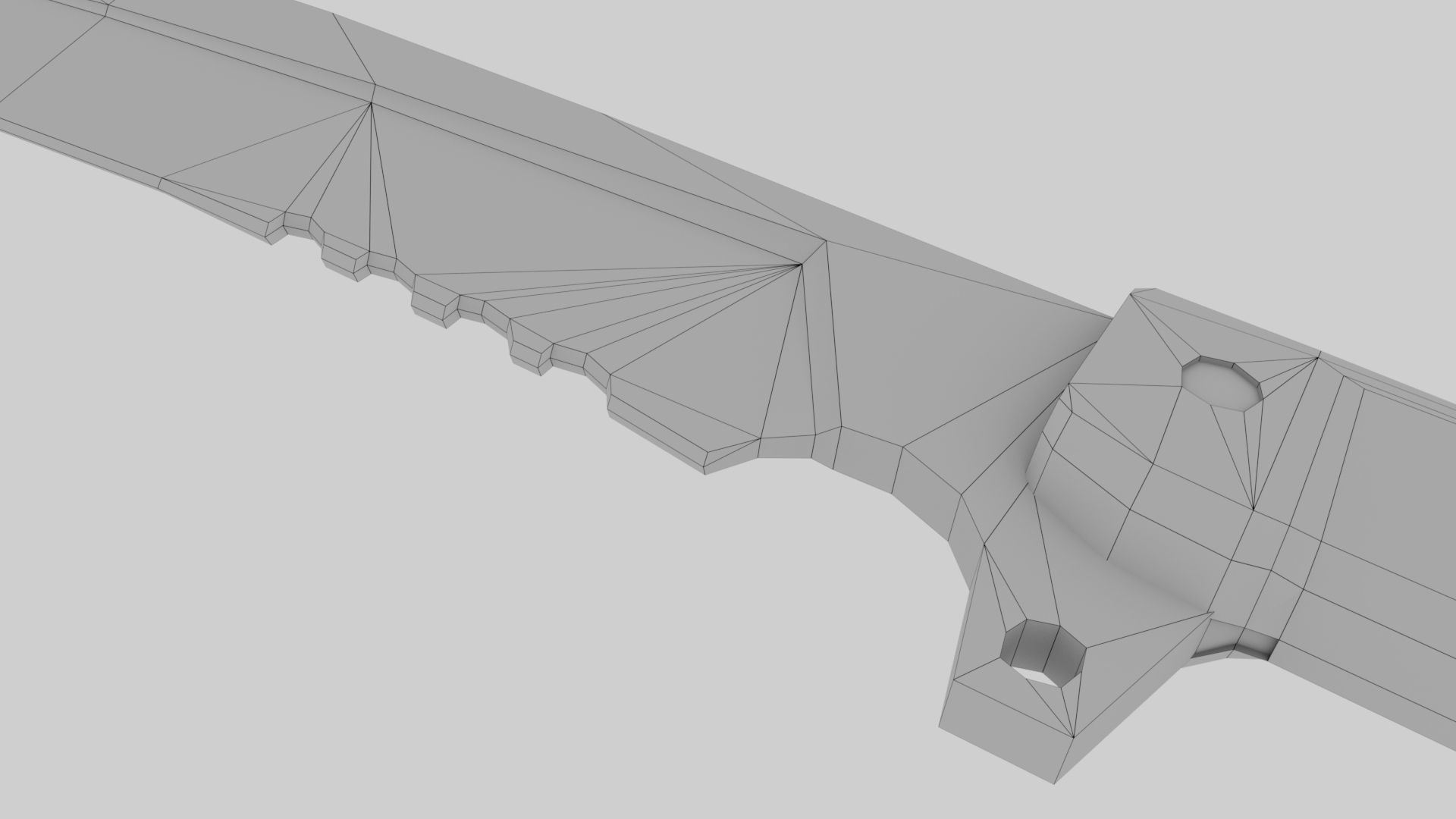 Kukri Knife Low Poly PBR Low-poly 3D model_19