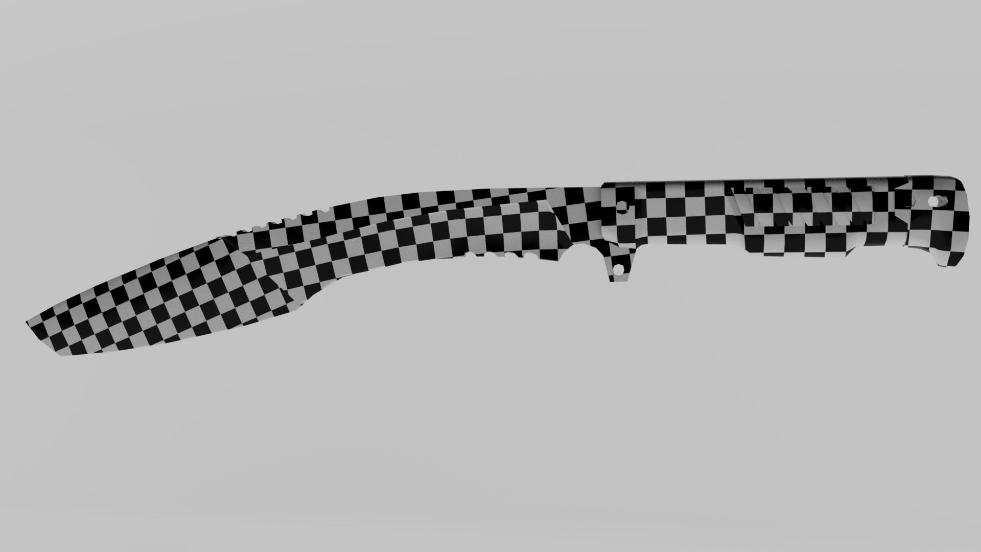 Kukri Knife Low Poly PBR Low-poly 3D model_12