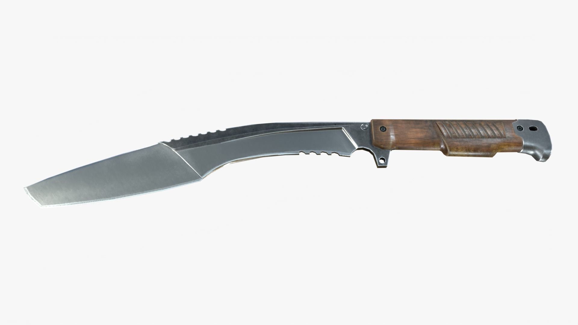 Kukri Knife Low Poly PBR Low-poly 3D model_2