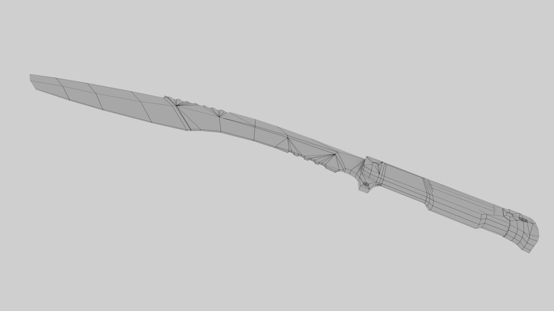 Kukri Knife Low Poly PBR Low-poly 3D model_16