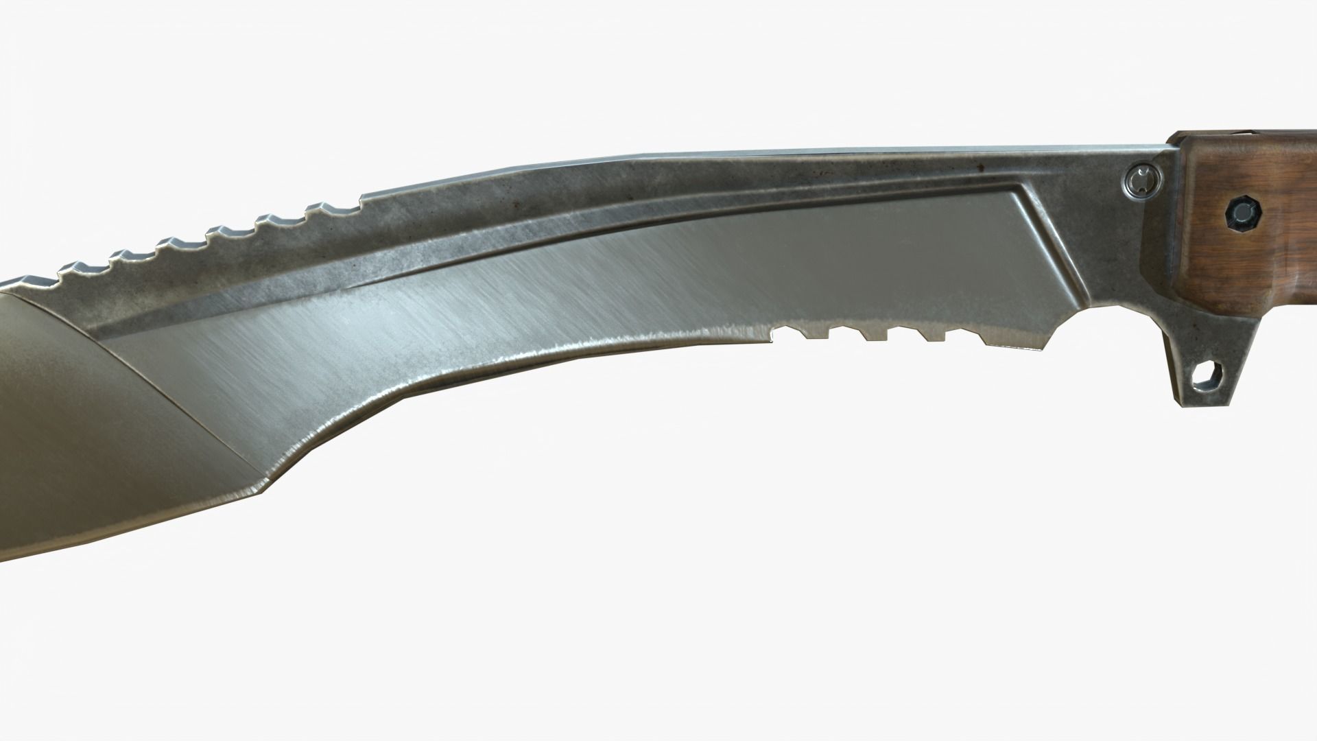Kukri Knife Low Poly PBR Low-poly 3D model_4