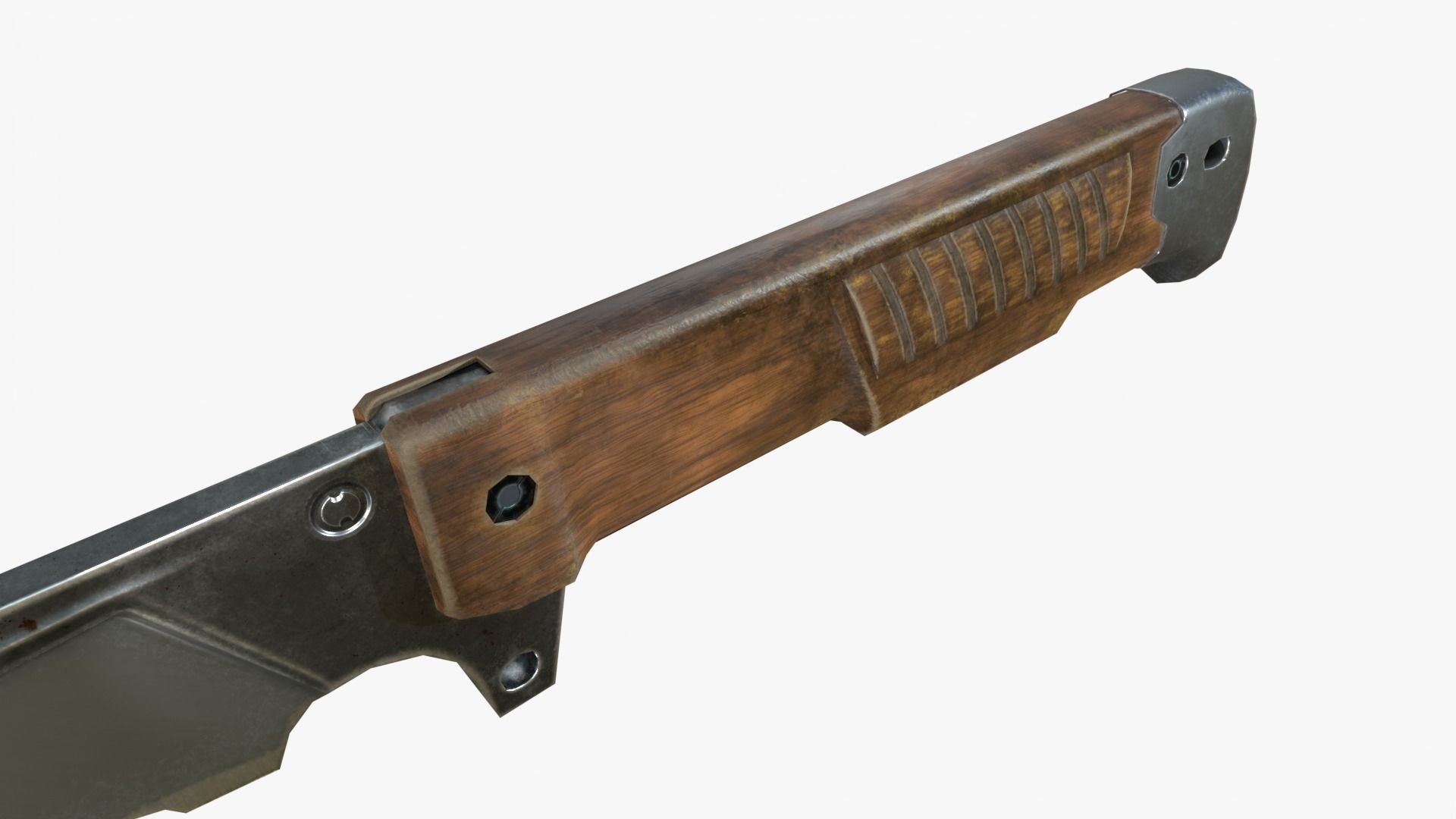 Kukri Knife Low Poly PBR Low-poly 3D model_6