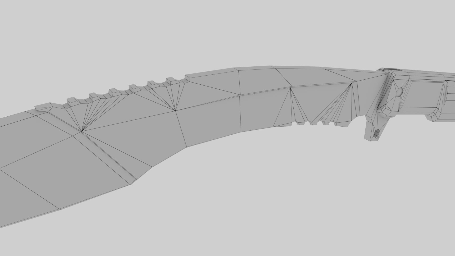 Kukri Knife Low Poly PBR Low-poly 3D model_18