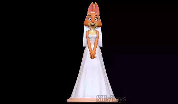 Diane Foxington with Wedding Dress