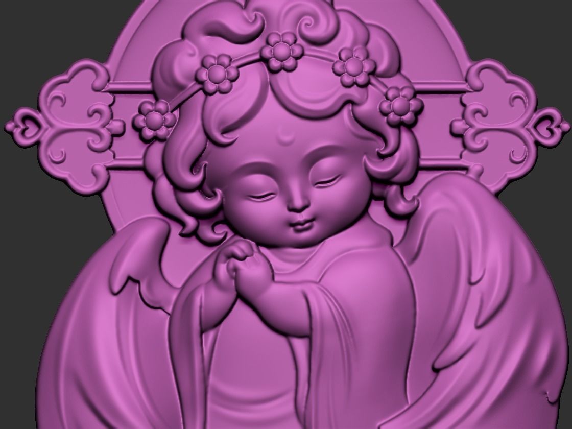 little angel 3D print model_11