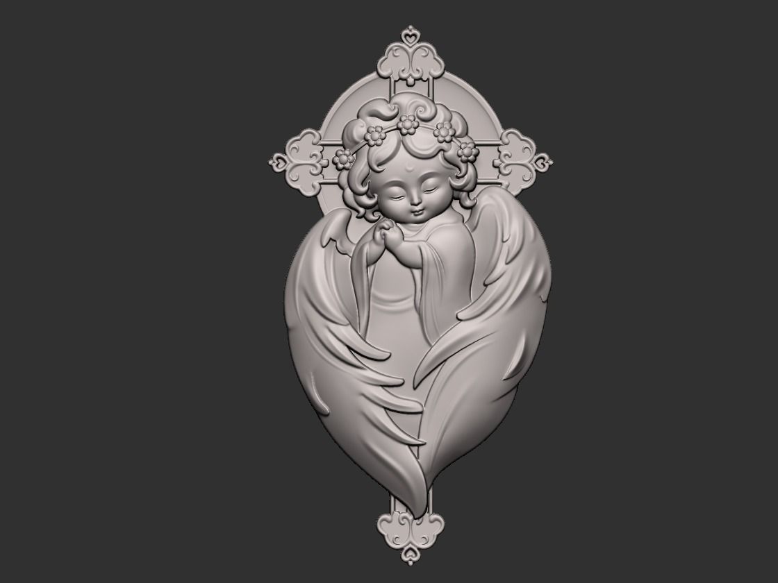 little angel 3D print model_6