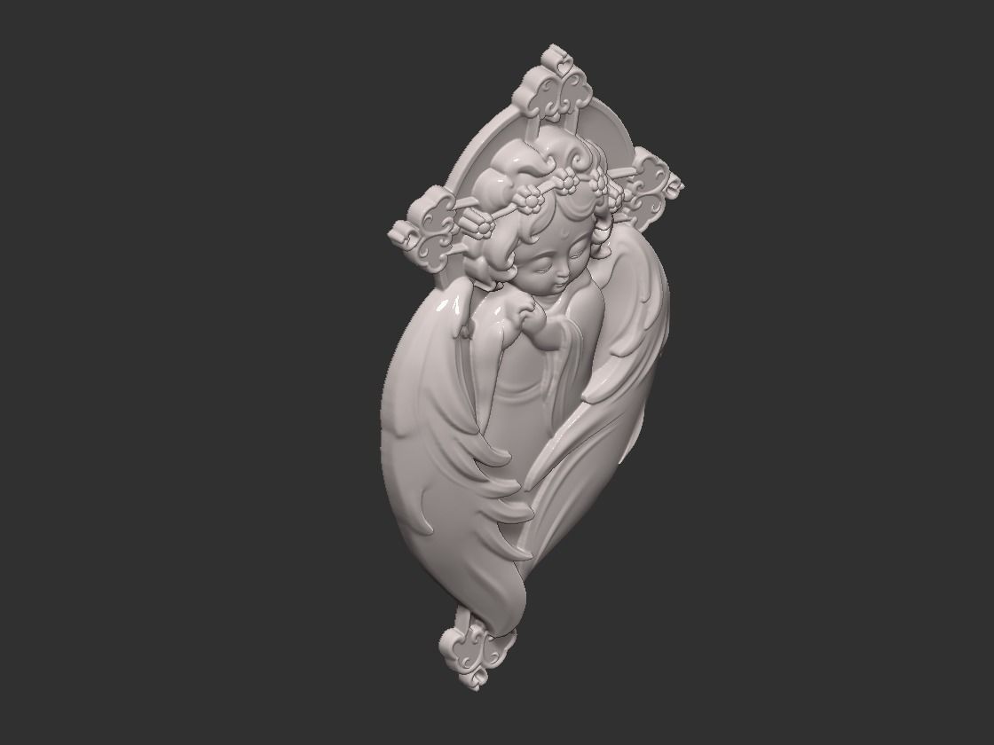 little angel 3D print model_5
