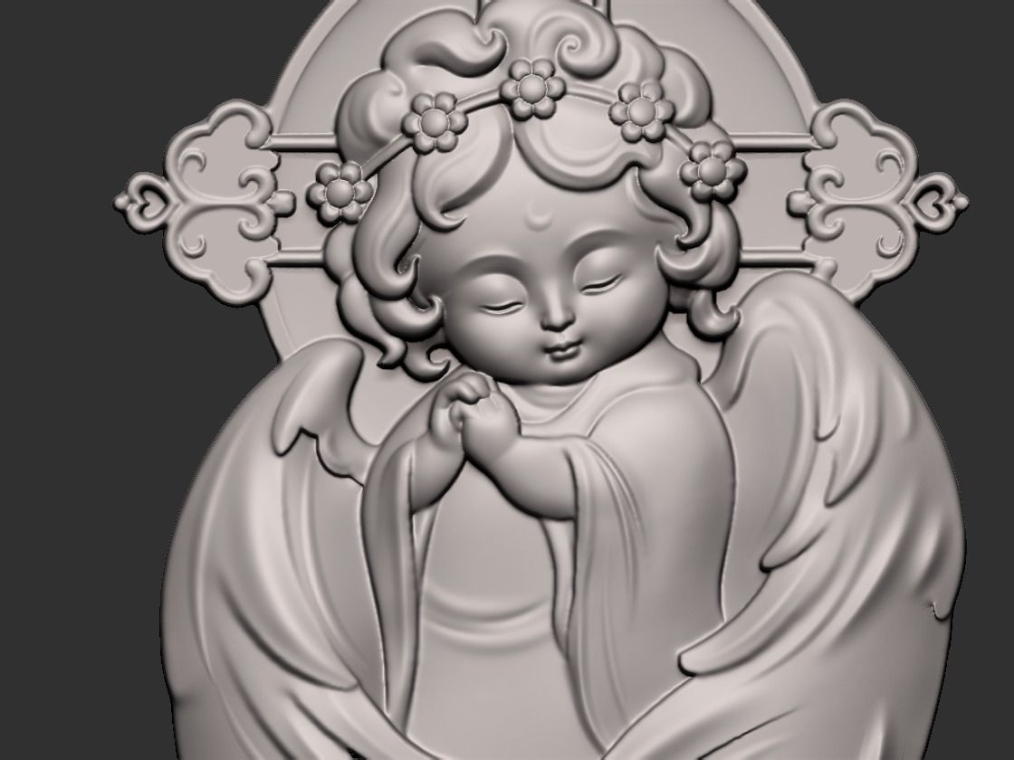 little angel 3D print model_7