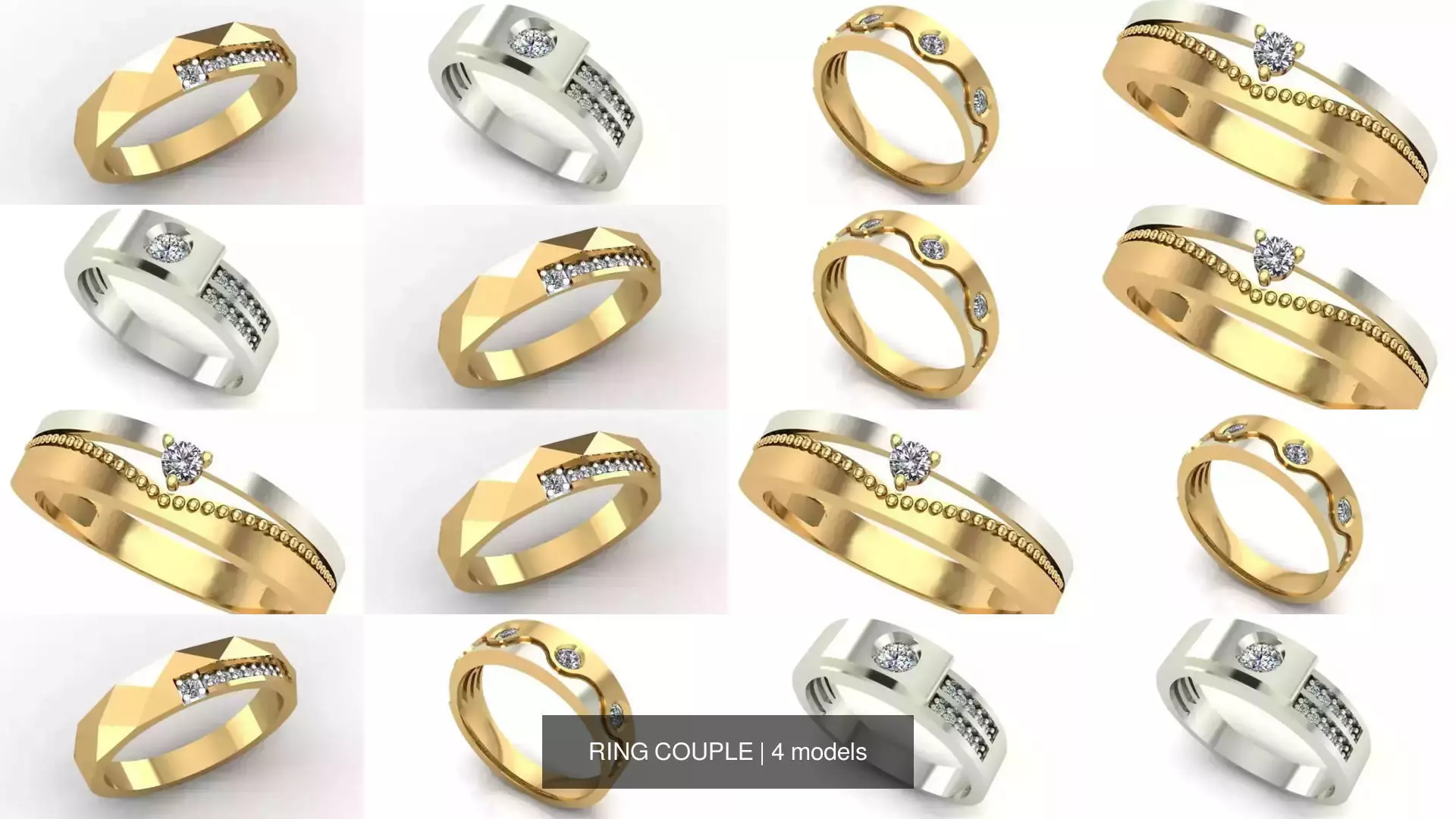 RING COUPLE 3D Model Collection_0